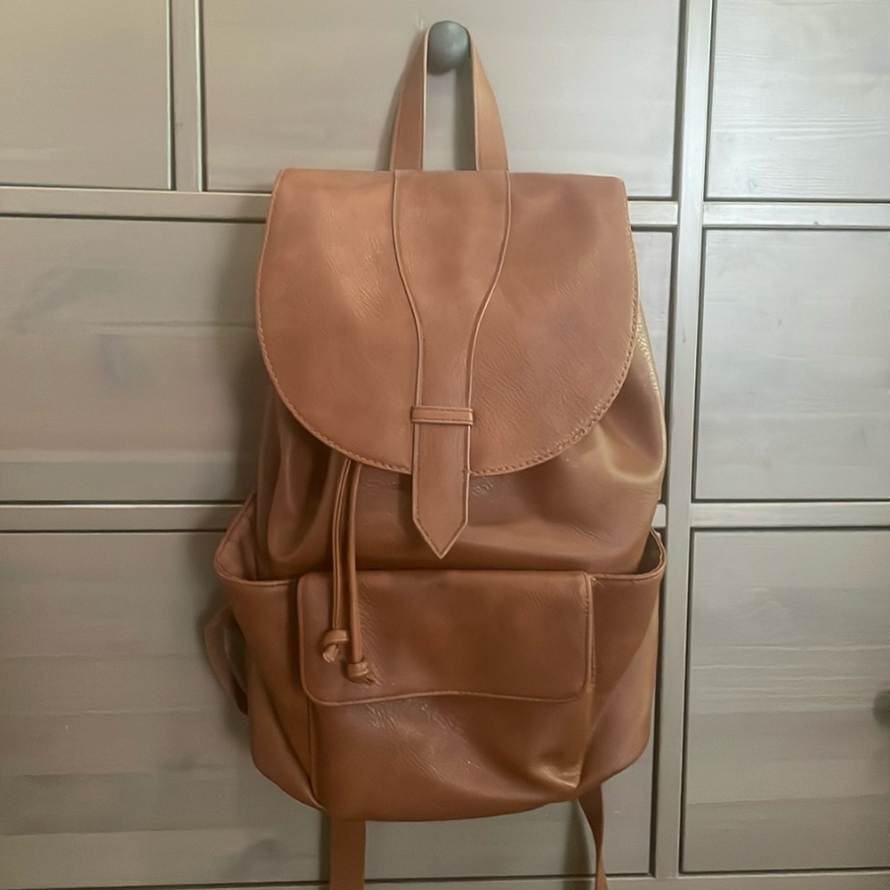 Cognac backpack purse